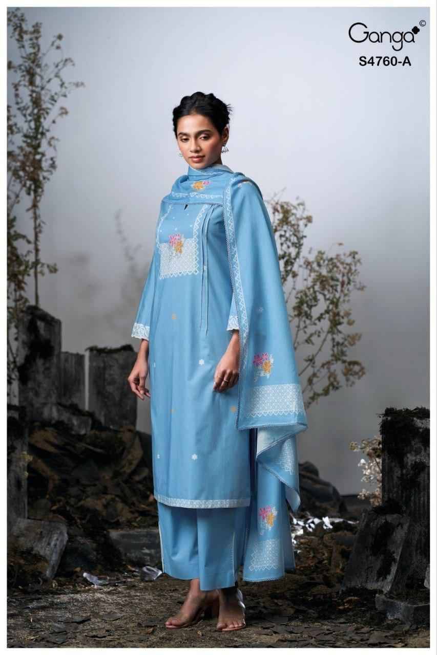 KAYEL 4760 Series By Ganga Fashion Beautiful Festive Suits Stylish Colorful Fancy Casual Wear & Ethnic Wear PREMIUM COTTON Print Dresses At Wholesale Price